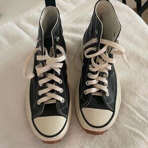 Converse Black and White Platform Sneakers